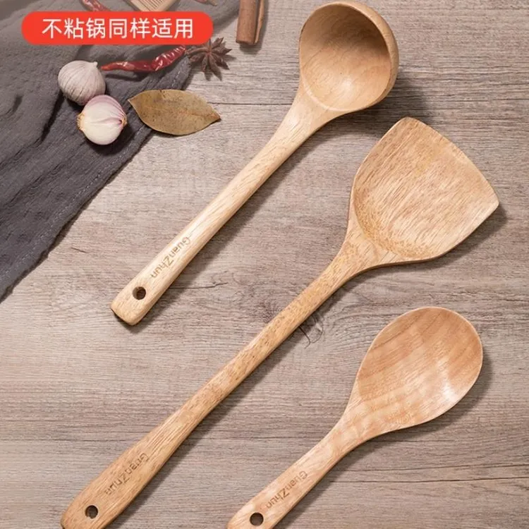 厨房炒菜木头铲子木质锅铲不粘锅专用家用木制厨具耐高木头铲子不