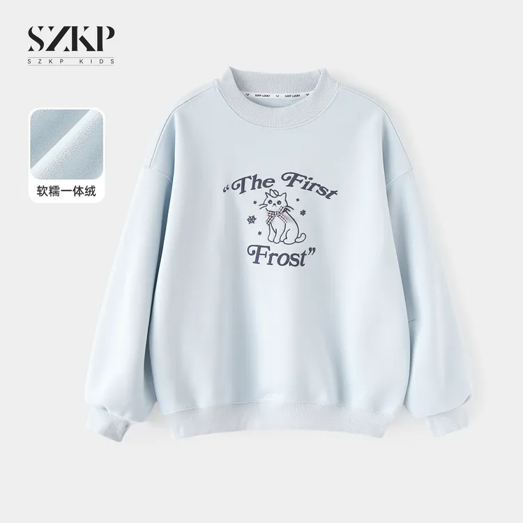 SZKP冬季新款女童装保暖打底衫中大童休闲儿童加绒卫衣BGYD556874