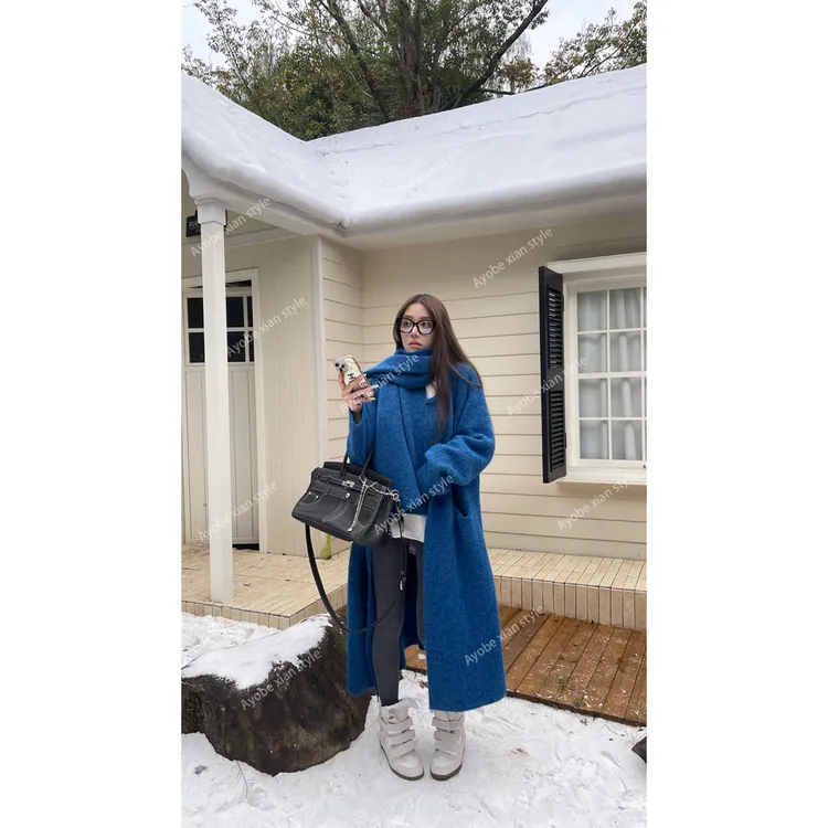 【AYOBE】小贤  羊毛小众慵懒随性羊毛针织毛衣两件套（配围巾）