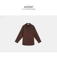 2 YYL 蓝波点咖衬衫  2025秋款上新autumn DA8225 