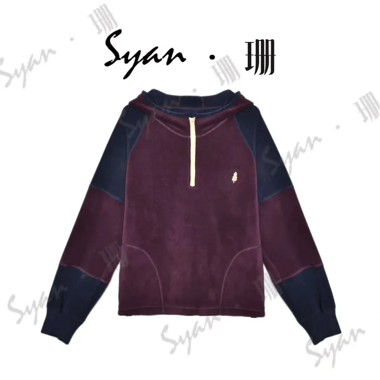 Syan【轻软如云】2025秋冬时尚长袖连帽休闲百搭设计师款连帽卫衣