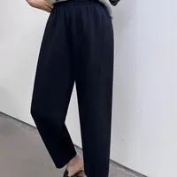 秋款液态棉松紧腰显瘦休闲哈伦裤