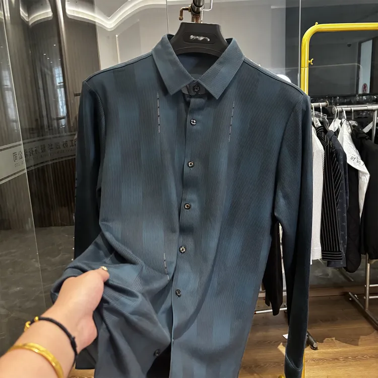 【雅家】绒感弹力！厚实柔软！秋冬高端无痕男士商务休闲长袖衬衫