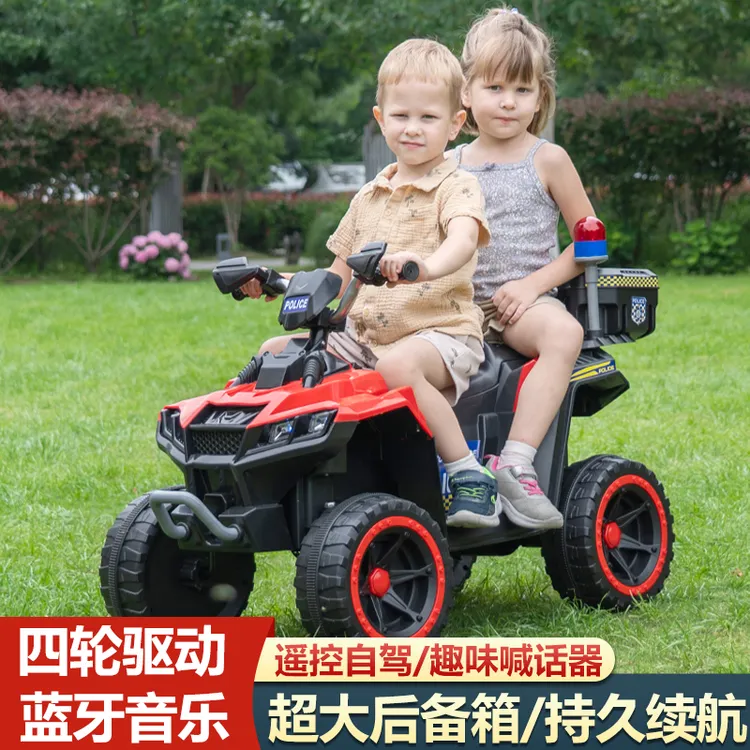 新款可坐人电动玩具车四轮汽车可坐大人双人大童高档四驱越野童车