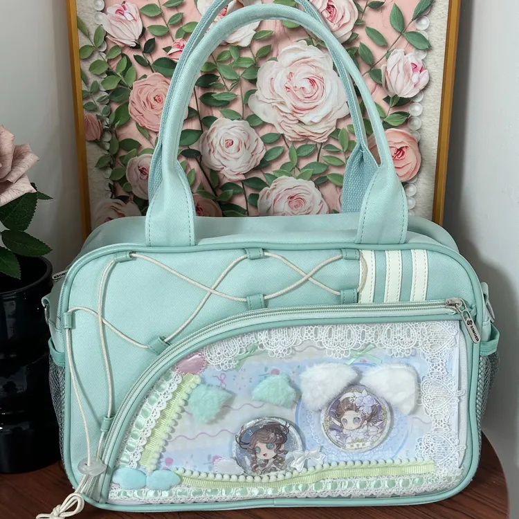 原创痛包056加粗斜跨肩带单肩包娃谷两用双面大容量二次元动漫风