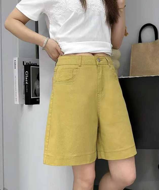 1088夏季弹力休闲短裤中腰弹力时尚百搭五分裤
