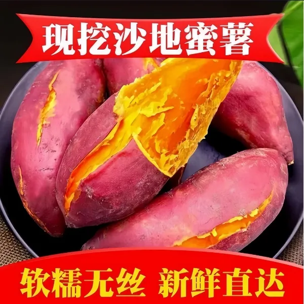 A【新人福利】现挖西瓜红红心蜜薯沙地番薯软糯香甜皮薄流油5斤/9斤