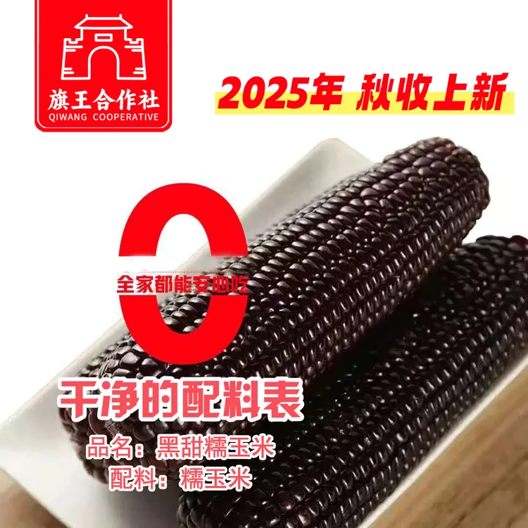 (试吃3根)2025年东北头茬香甜黑糯玉米整箱10根包装
