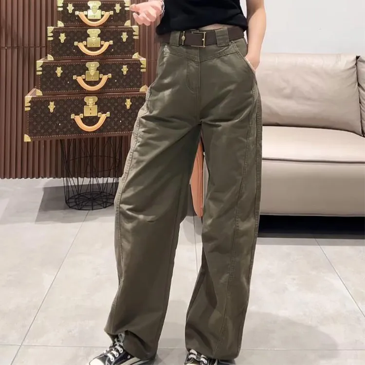 2025早秋新款显瘦时尚百搭工装裤女士阔腿百搭休闲裤气质爆款裤子