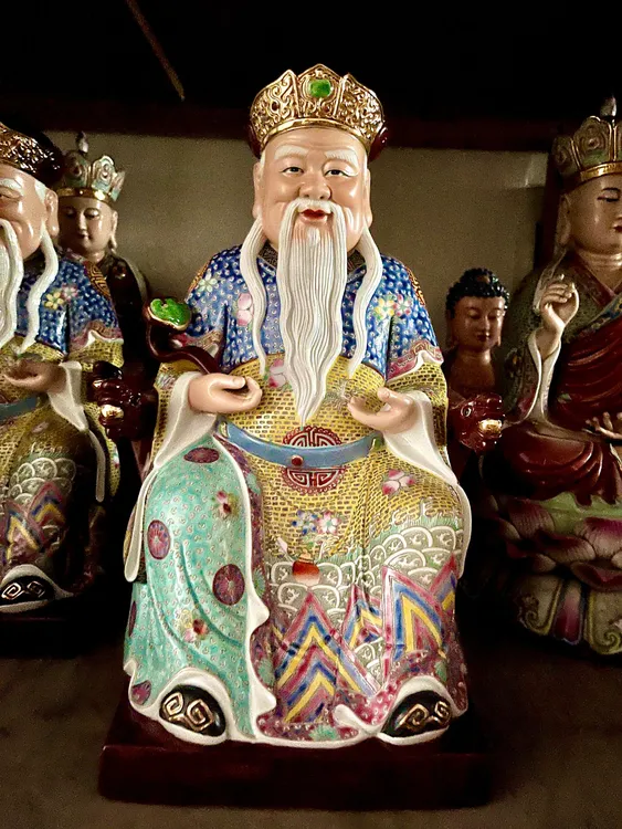大伯公景德镇陶瓷雕刻福德正神土地公中式祠堂庙宇吉祥纳福摆件