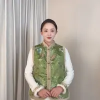 【满园春色】2025新款秋冬加棉加厚新中式织金提花国风马甲BJ-29