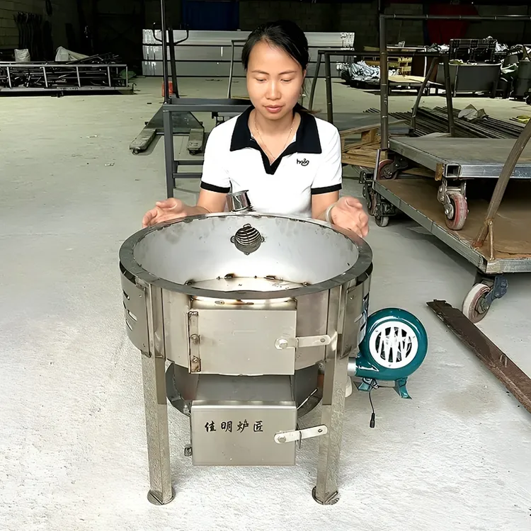 球墨铸铁加厚内胆不锈钢外壳无烟农村柴火大锅猛火灶户外家用商用
