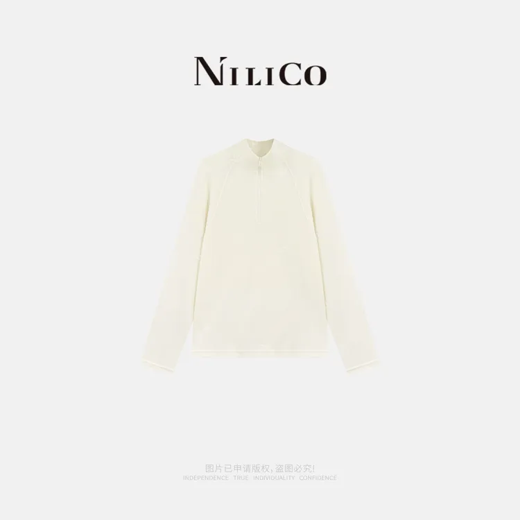 NILICO【简绒】休闲半开领拉链德绒保暖卫衣