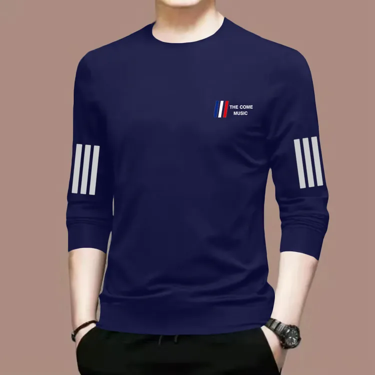 纯棉长袖t恤男女春秋长袖秋衣简约百搭打底衫宽松显瘦上衣