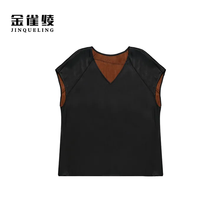 金雀绫【木兰辞】桑蚕丝香云纱弹力缎加宽加大衬衫SZBY340