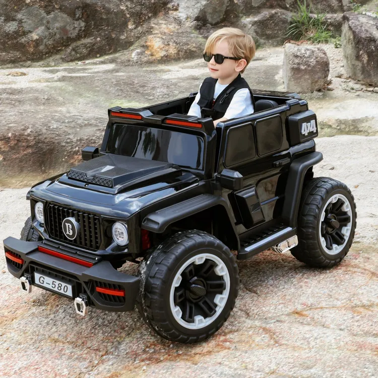 奔驰可坐人四驱动越野音乐早教遥控摇摆四轮电动汽车大号生日礼物