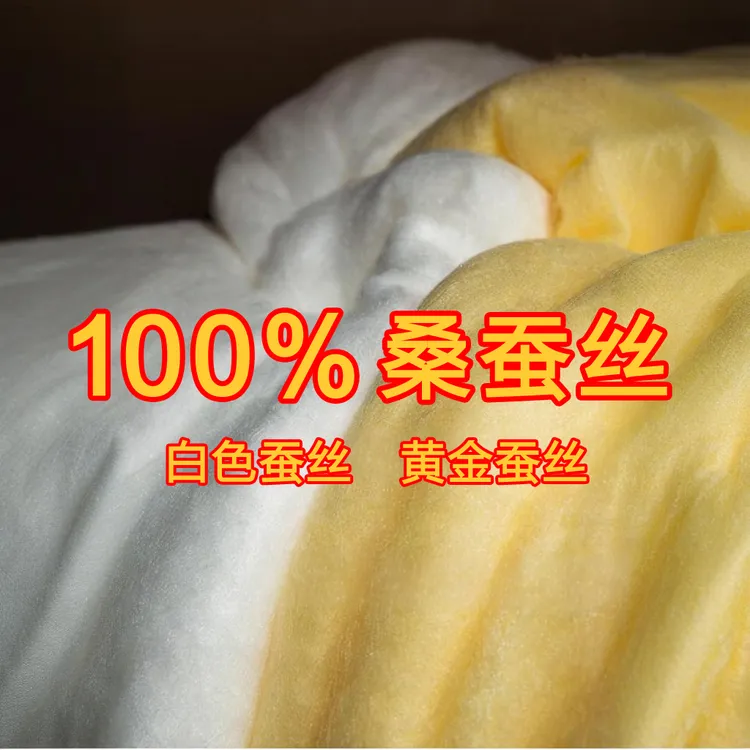  【纯】100%黄金蚕丝桑蚕丝被子母被二合一夏凉被春秋被冬被结婚被