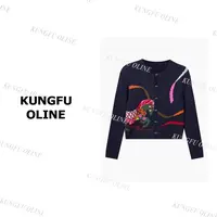 【小妖】KS43-48秋冬新款彩带小马开衫女上衣气质百搭针织衫