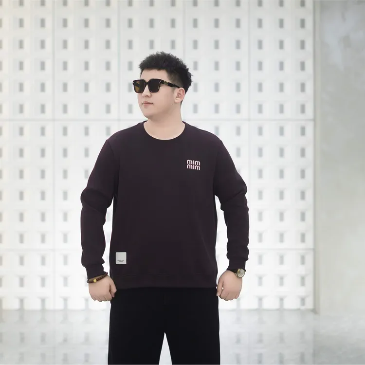 （加绒）大码男装 秋冬新款 简约百搭 字母卫衣72753