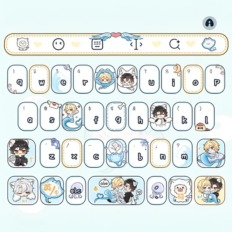 【人鱼陷落+壁纸】百度输入法键盘苹果ios、安卓/苹果贴纸配件