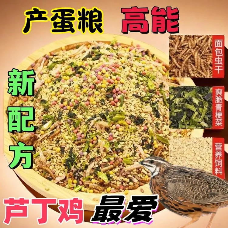 新鲜芦丁鸡饲料全价料喂芦丁鸡鹌鹑饲料家用鸡鸭鹅饲料粮蛋料清仓
