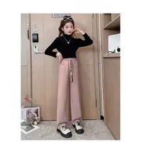 【米果妈】女童2025冬季新款一体绒休闲卫裤B4395
