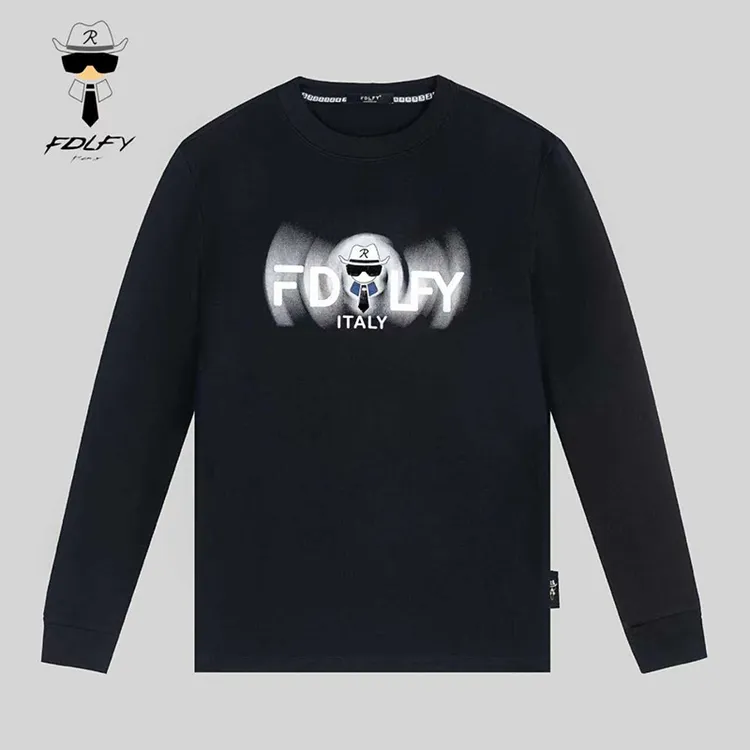 FDLFY老佛爷正品2025年新款男士卫衣秋冬季烫钻上衣休闲高端轻奢