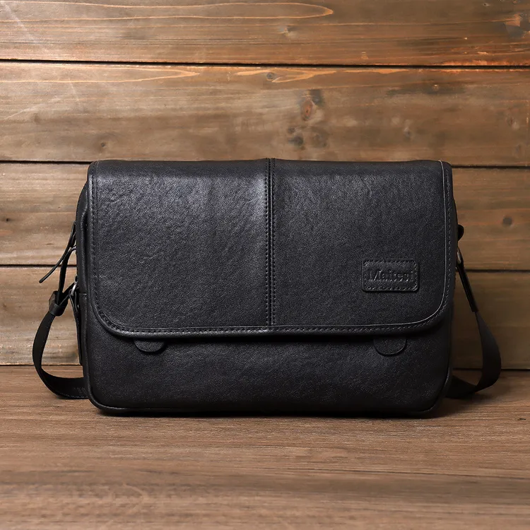 新真皮男包单肩包男斜挎包休闲男士包包潮牌大容量邮差工装背包