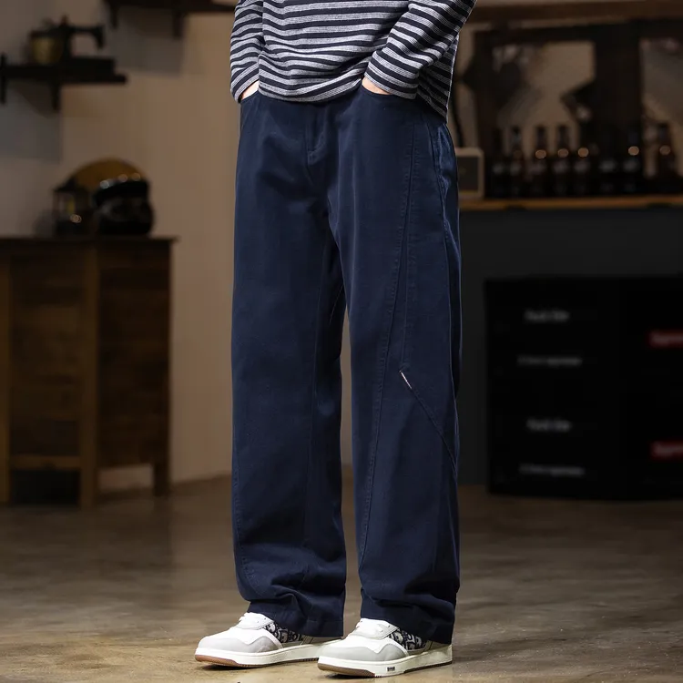 Cebrodz美式复古重磅直筒休闲裤男时尚潮牌新款宽松百搭阔腿长裤 