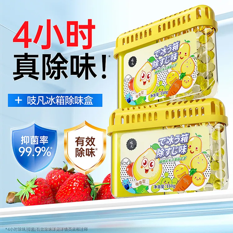 日本冰箱除味剂除臭去味净化清洁杀菌专用除味盒吸除异味家用神器