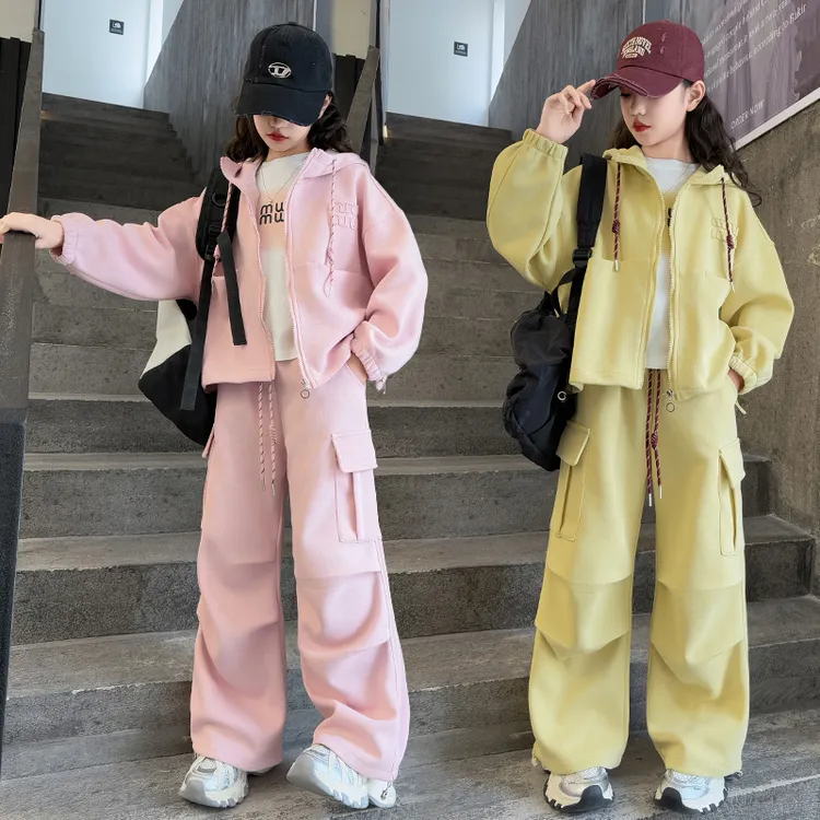 女童套装春秋装2025新款儿童洋气卫衣女孩大童秋装休闲运动两件套