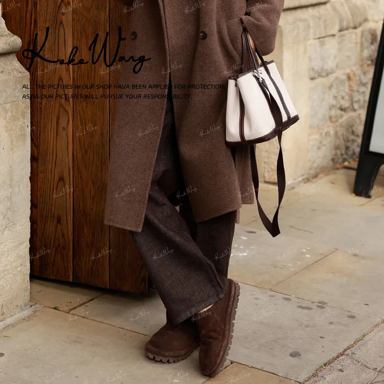 KOKO WANG秋冬时尚防水牛绒一脚蹬博肯休闲包头半拖鞋X1865I11X02