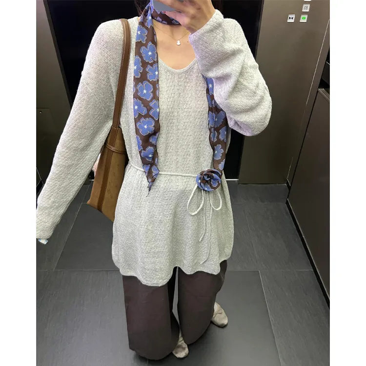 韩系气质高级感一整套穿搭宽松显瘦上衣搭时尚百搭休闲裤女两件套