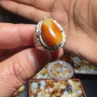 和田玉戒指银S925镶嵌