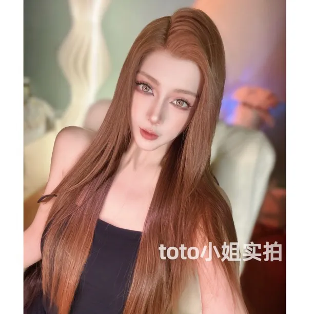 【丝绒拿铁】许妍同款奶咖棕·免发网免贴胶半蕾丝无边逼真进口丝