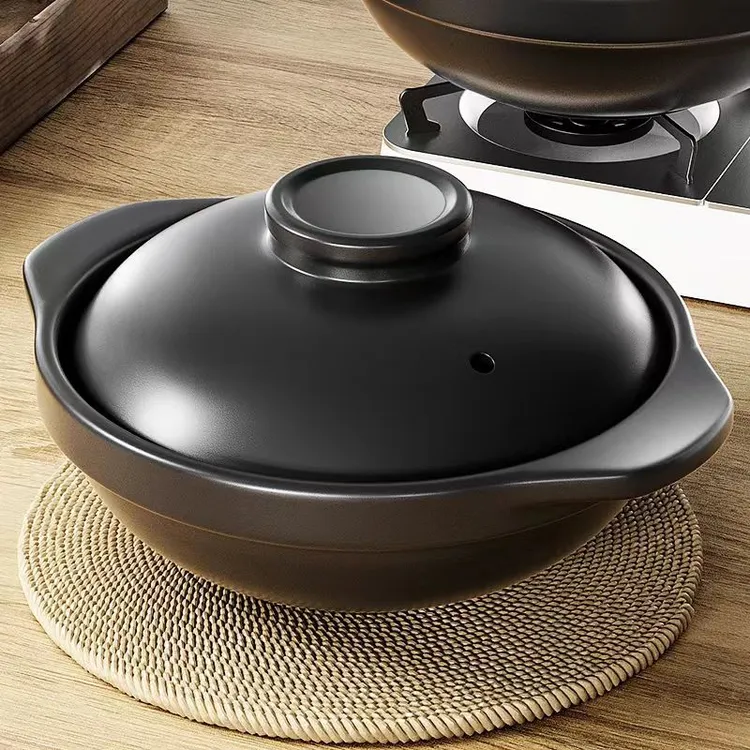 基础砂锅防干烧煲仔饭大容量明火煤气灶燃气耐高温浅口沙锅