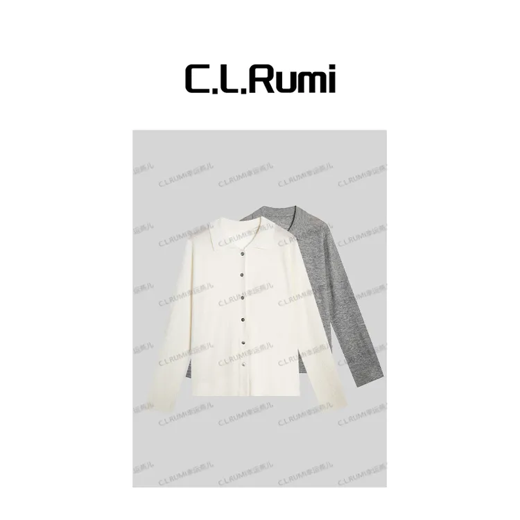 【Rumi时装】“订单款”25新绵羊毛亲肤显瘦宽松针织开衫上衣7049ks