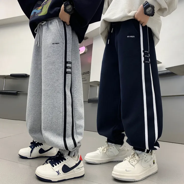 男童长裤春秋中大童儿童运动裤男孩2025新款卫裤宽松休闲裤子潮牌