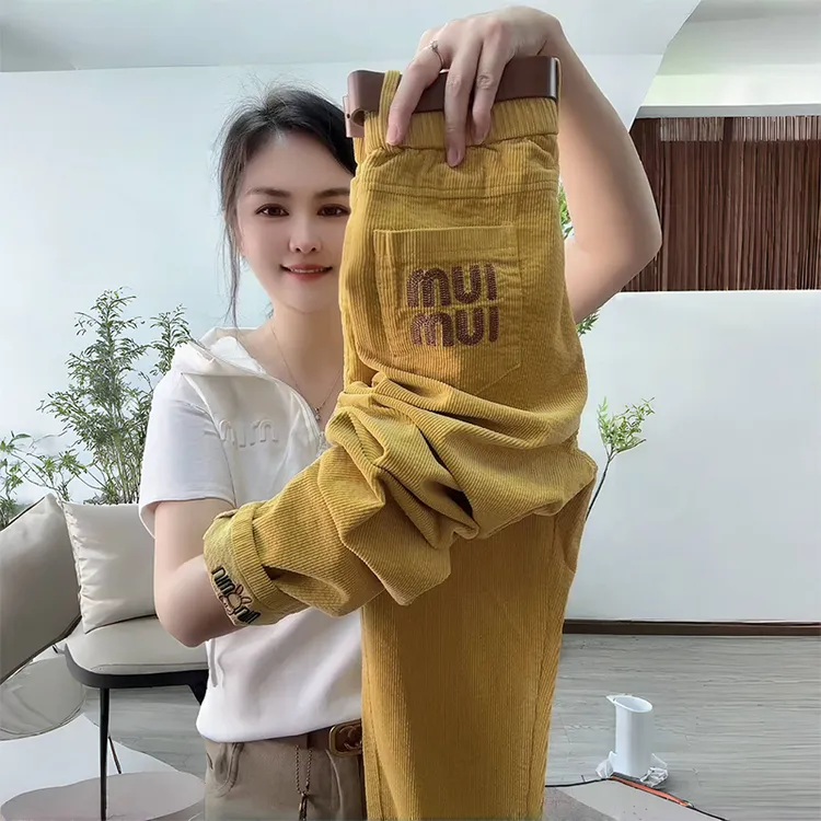 秋季高腰松紧休闲裤百搭刺微弹力时尚韩版洋气气质显瘦束脚裤女