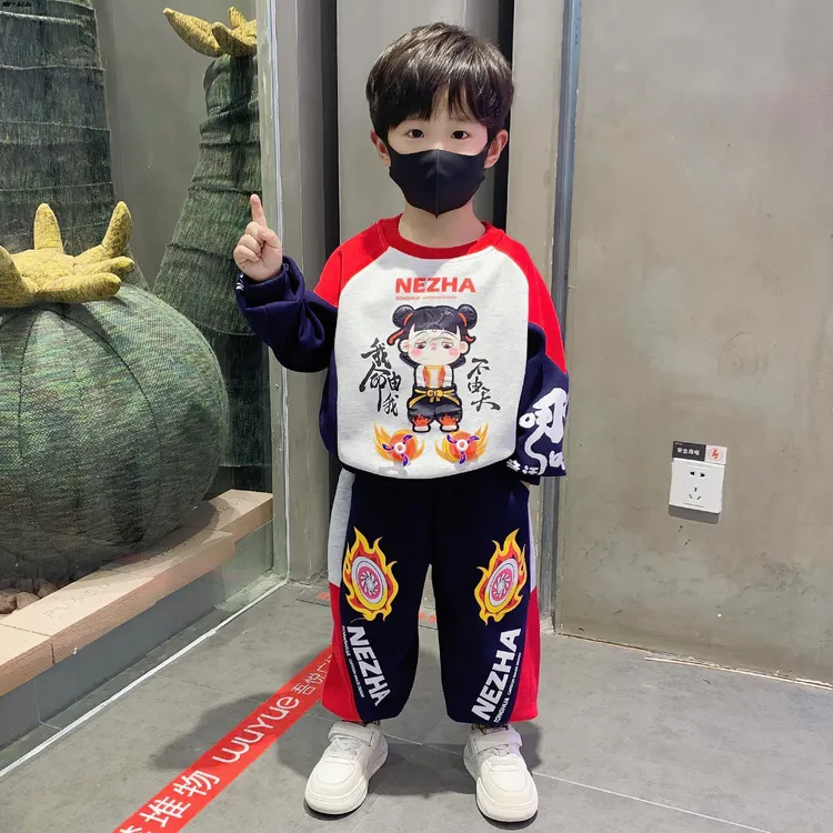 哪吒儿童服装男童春装套装2025新款酷帅小男孩宝宝运动衣服春秋款