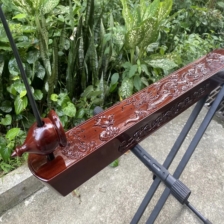 广西非遗传承文化木质雕龙独弦琴，配 2 根备用琴弦，一本教材