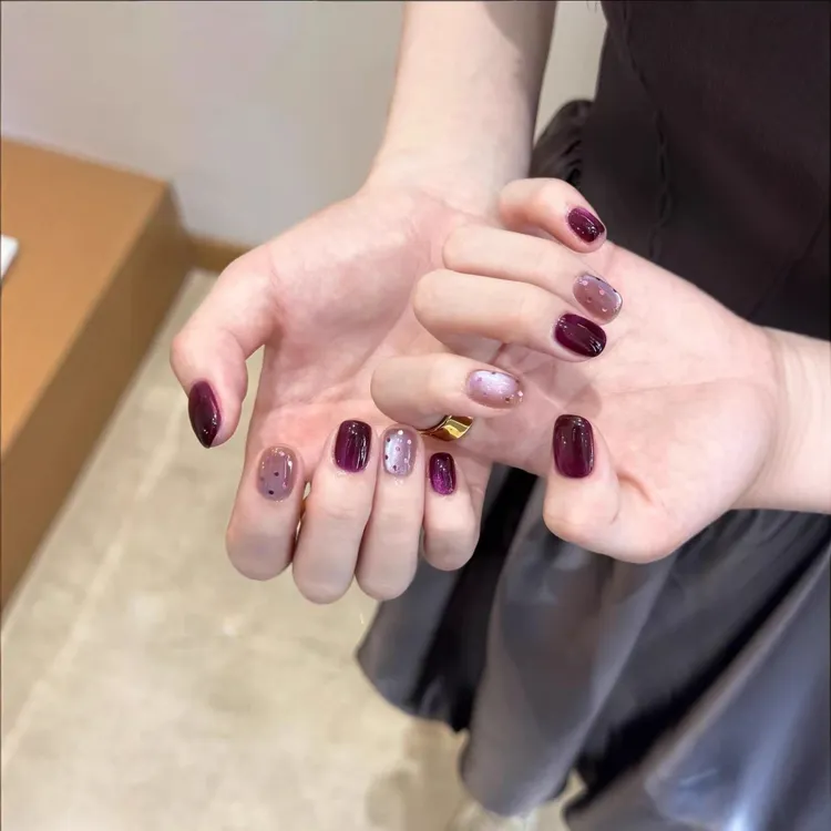 【柚见穿戴甲】手工穿戴甲新年高级感纯欲风甲片法式链条钻爆闪富