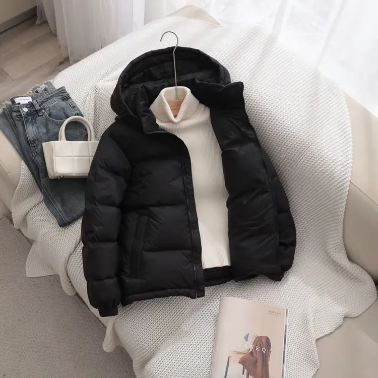 25年冬季新款羽绒服短款女95白鸭绒可脱卸帽保暖立领修身显瘦外套