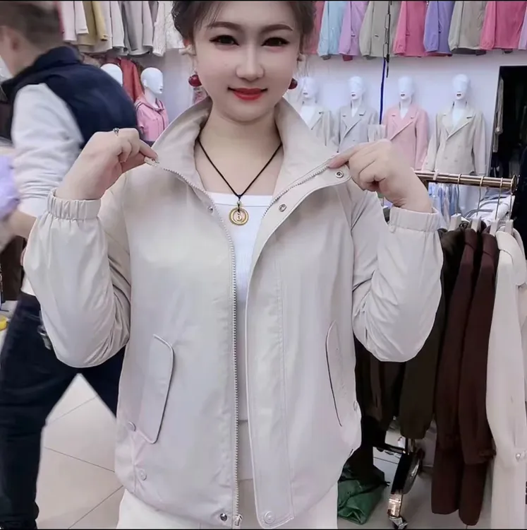 《专柜品质》春季新款洋气时尚百搭减龄气质休闲宽松透气女士外套5