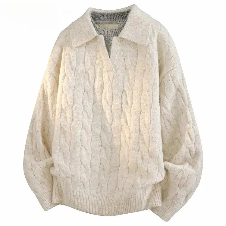 绒毛衣男士秋冬季新款加厚保暖针织衫休闲亲肤上衣宽松韩版潮流