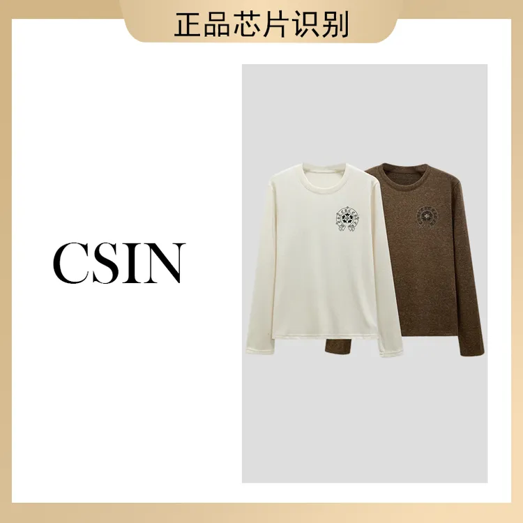 CSIN大码轻奢洋气高级减龄有女人味品质T恤上衣高档长袖休闲百搭