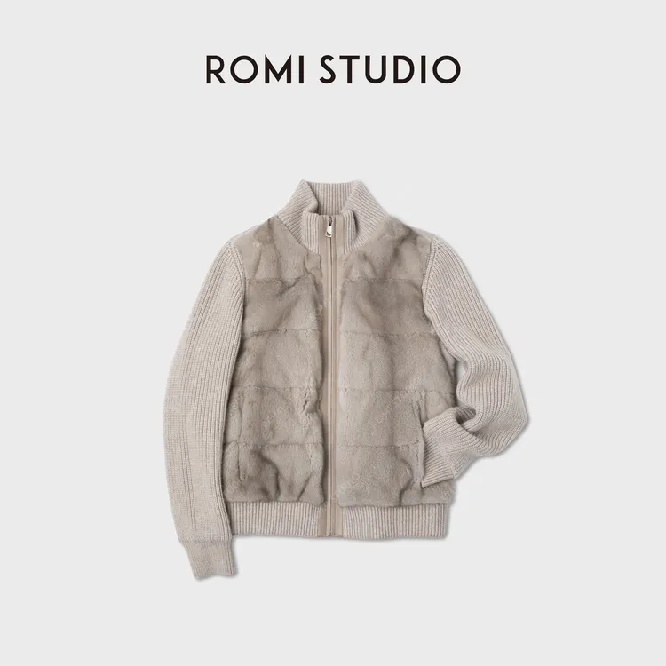 ROMI STUDIO“奢贵老钱”进口丹麦银兰水貂气质皮草羽绒 RWCWWG5533