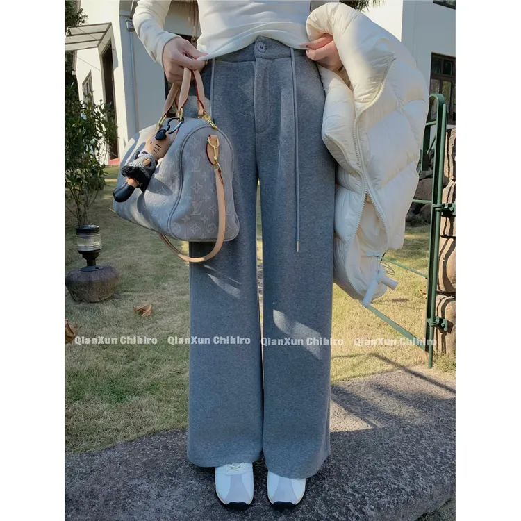 「过冬懒人裤」秋季时尚气质百搭轻奢洋气设计感休闲裤QXD5XXK8341A