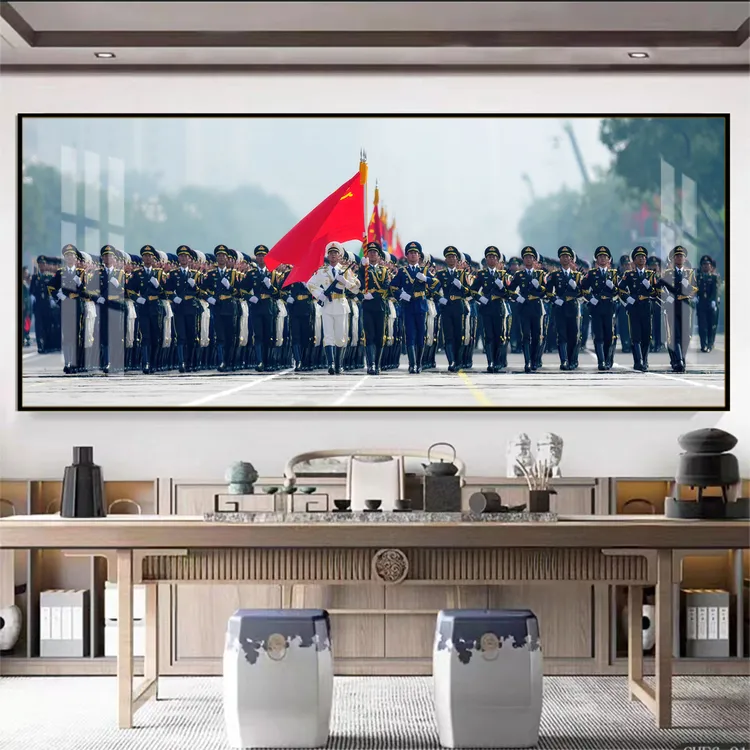 高清军事主题天安门客厅办公室挂画海报沙发背景墙装饰画