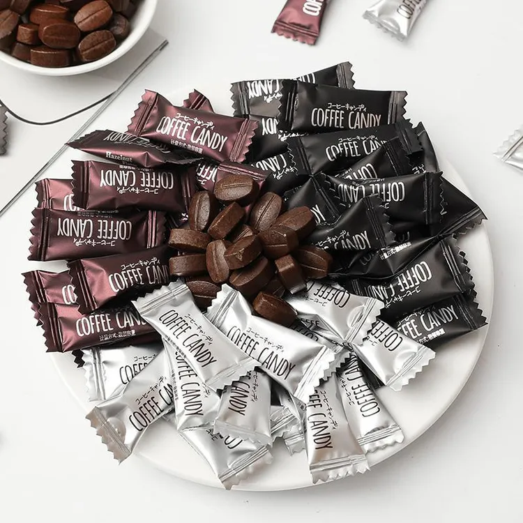 谷道仙咖啡糖零食可嚼正品咖啡豆糖果黑咖啡味散装硬糖即食旗舰店